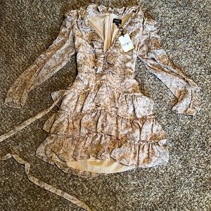 Bardot - Medium- Ruffle- midi dress with tags